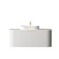 Otti Bondi 1200mm Satin White Fluted Wall Hung Curve Vanity