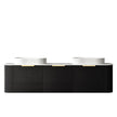 Bondi 1800mm Black Oak Wall Hung Curve Vanity