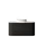 Bondi 900mm Black Oak Wall Hung Curve Vanity