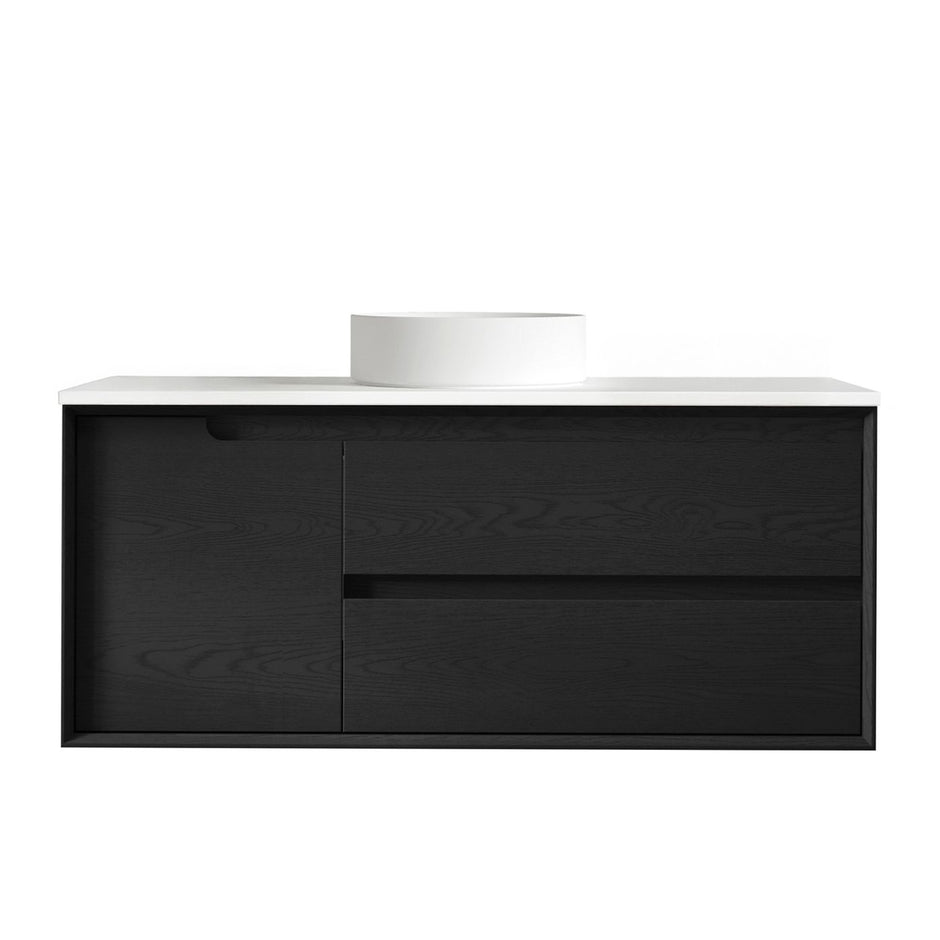 Byron 1200mm Natural Oak Wall Hung Vanity Double Bowl