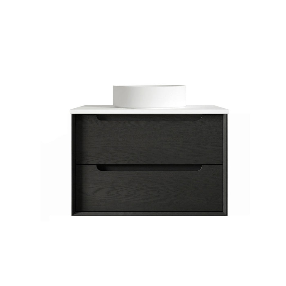 Byron 750mm Black Oak Wall Hung Vanity