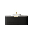 Bondi 1200mm Black Oak Wall Hung Curve Vanity