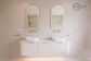 Bondi 1800mm Satin White Fluted Wall Hung Curve Vanity