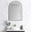 LED Archie 900(H)x600(W) Black Metal Frame Mirror