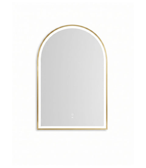 Otti LED Archie 900(H)x600(W) Gold Metal Frame Tuffi Mirror