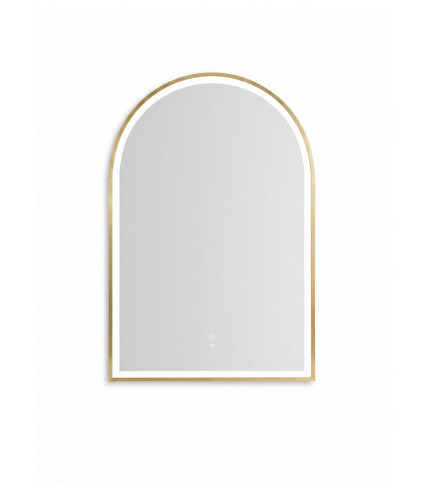 LED Archie 900(H)x600(W) Gold Metal Frame Tuffi Mirror