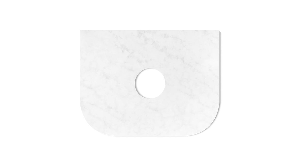 Bondi 600mm Satin White Fluted Wall Hung Curve Vanity (12TH & NTH Only)