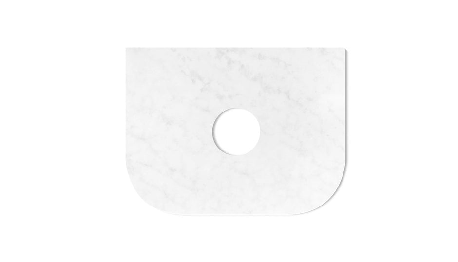 Bondi 600mm Satin White Fluted Wall Hung Curve Vanity (12TH & NTH Only)