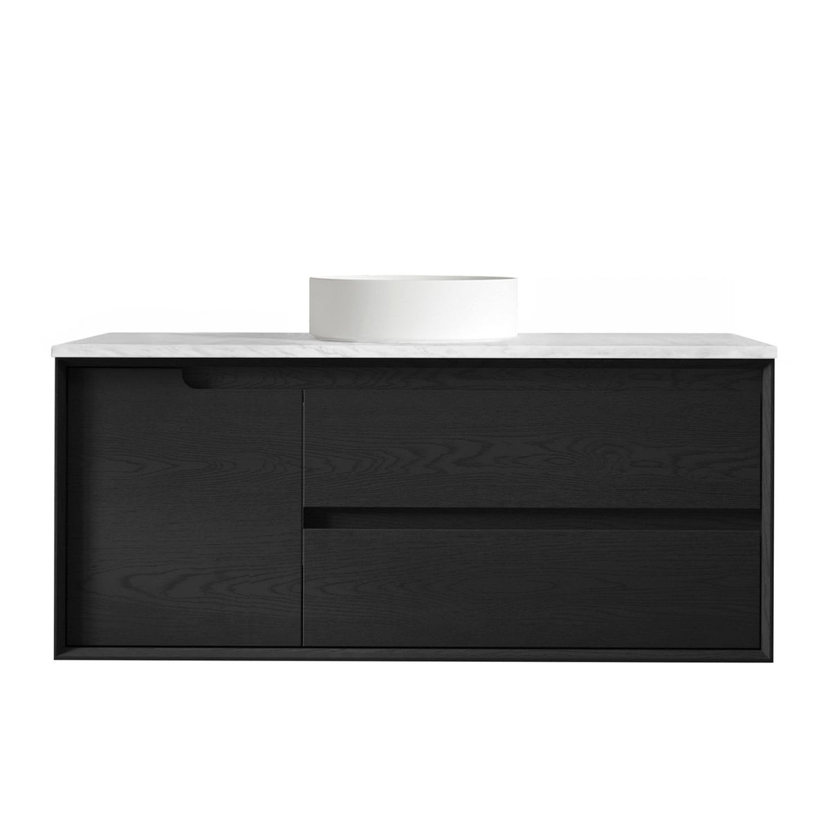 Byron 1200mm Natural Oak Wall Hung Vanity Double Bowl