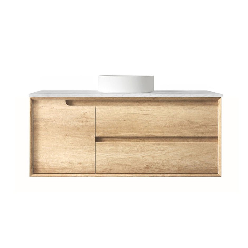 Byron 1200mm Natural Oak Wall Hung Vanity