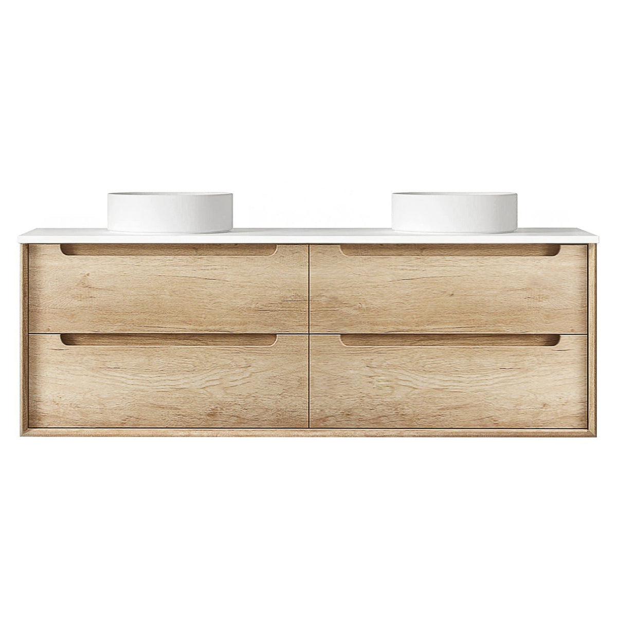 Byron 1500mm Natural Oak Wall Hung Vanity