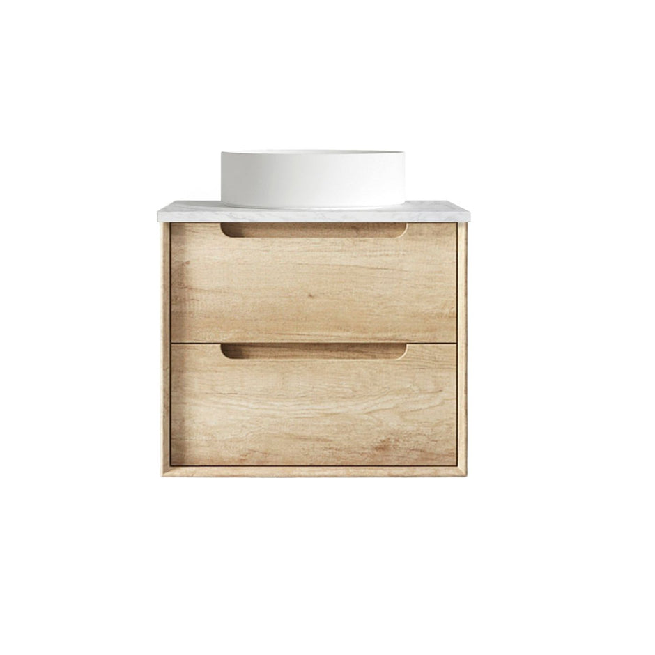 Byron 600mm Natural Oak Wall Hung Vanity