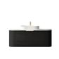 Bondi 1200mm Black Oak Wall Hung Curve Vanity