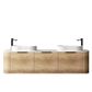 Bondi 1800mm Natural Oak Wall Hung Curve Vanity