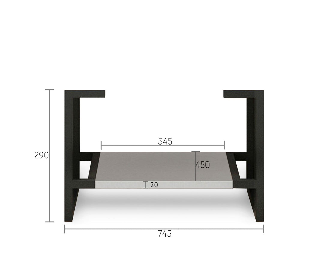 Leg For BOSTON 750X450 Matte Grey Vanity LEG-BOSTON750G