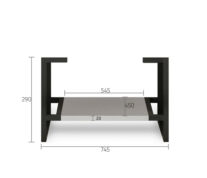 Leg For BOSTON 750X450 Matte Grey Vanity LEG-BOSTON750G