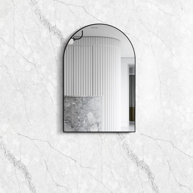 Archie 900(H)x600(W) Black Metal Framed Tuffi Mirror