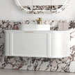 Hampshire 1200mm Satin White Wall Hung Curve Vanity