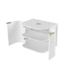 Hampshire 600mm Satin White Wall Hung Curve Vanity
