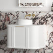 Hampshire 750mm Satin White Wall Hung Curve Vanity (12TH & NTH Only)