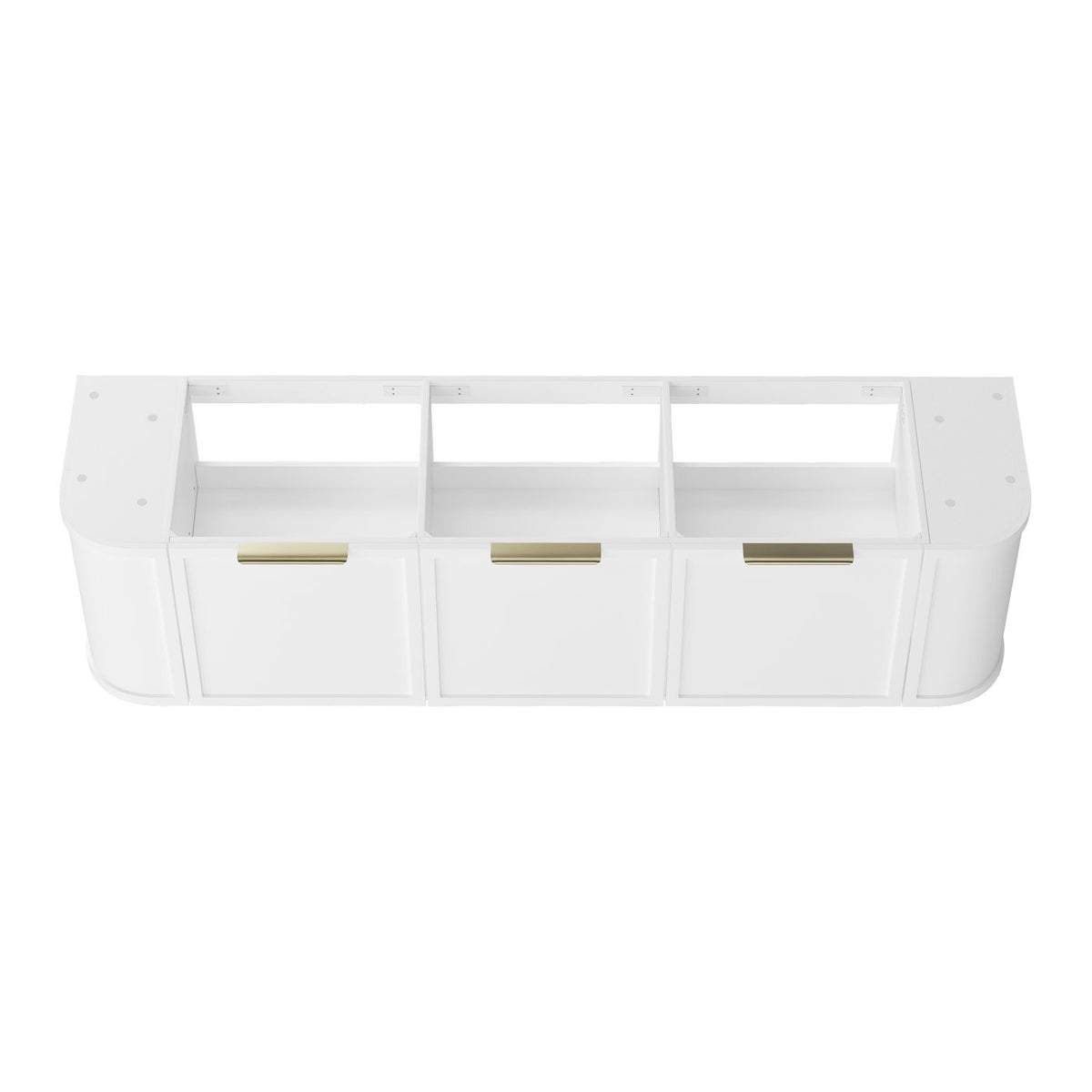 Hampshire 1800mm Satin White Wall Hung Curve Vanity