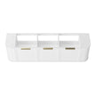 Hampshire 1800mm Satin White Wall Hung Curve Vanity
