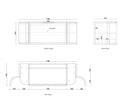 Hampshire 1200mm Satin Black Wall Hung Curve Vanity