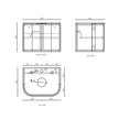 Hampshire 600mm Satin Black Wall Hung Curve Vanity