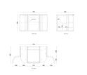 Hampshire 750mm Satin Black Wall Hung Curve Vanity (12TH & NTH Only)