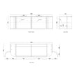 Hampshire 1500mm Satin Black Wall Hung Curve Vanity