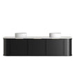 Hampshire 1800mm Satin Black Wall Hung Curve Vanity