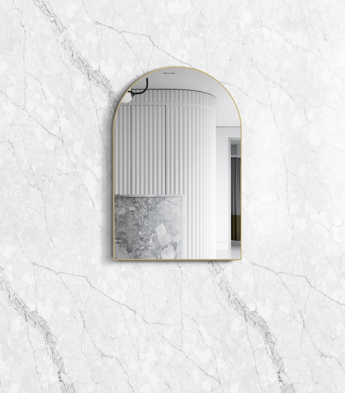 Archie 900(H)x600(W) Gold Metal Framed Tuffi Mirror