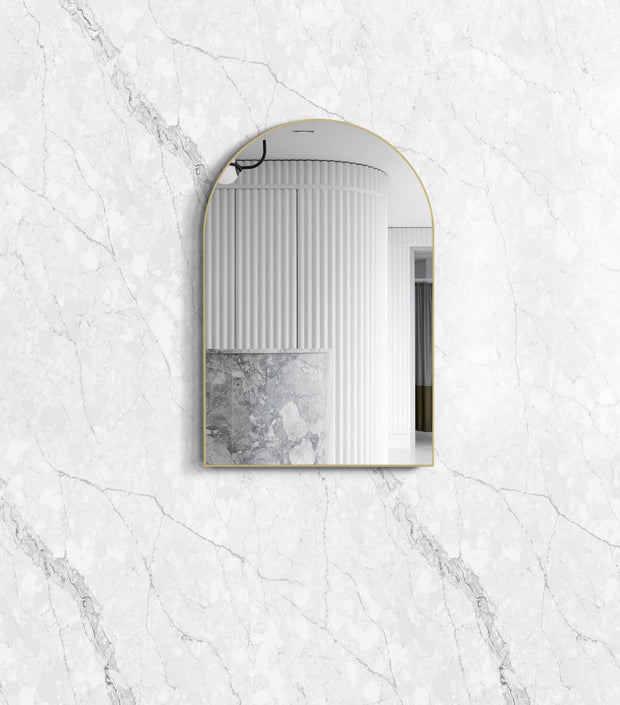 Archie 900(H)x600(W) Gold Metal Framed Tuffi Mirror