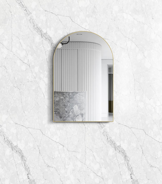 Archie 900(H)x600(W) Gold Metal Framed Tuffi Mirror