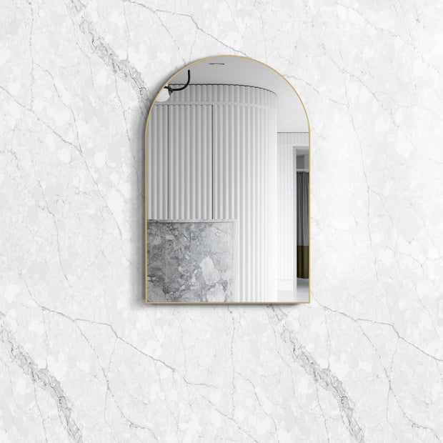Archie 900(H)x600(W) Gold Metal Framed Tuffi Mirror