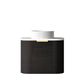 Bondi 600mm Black Oak Wall Hung Curve Vanity (12TH & NTH Only)