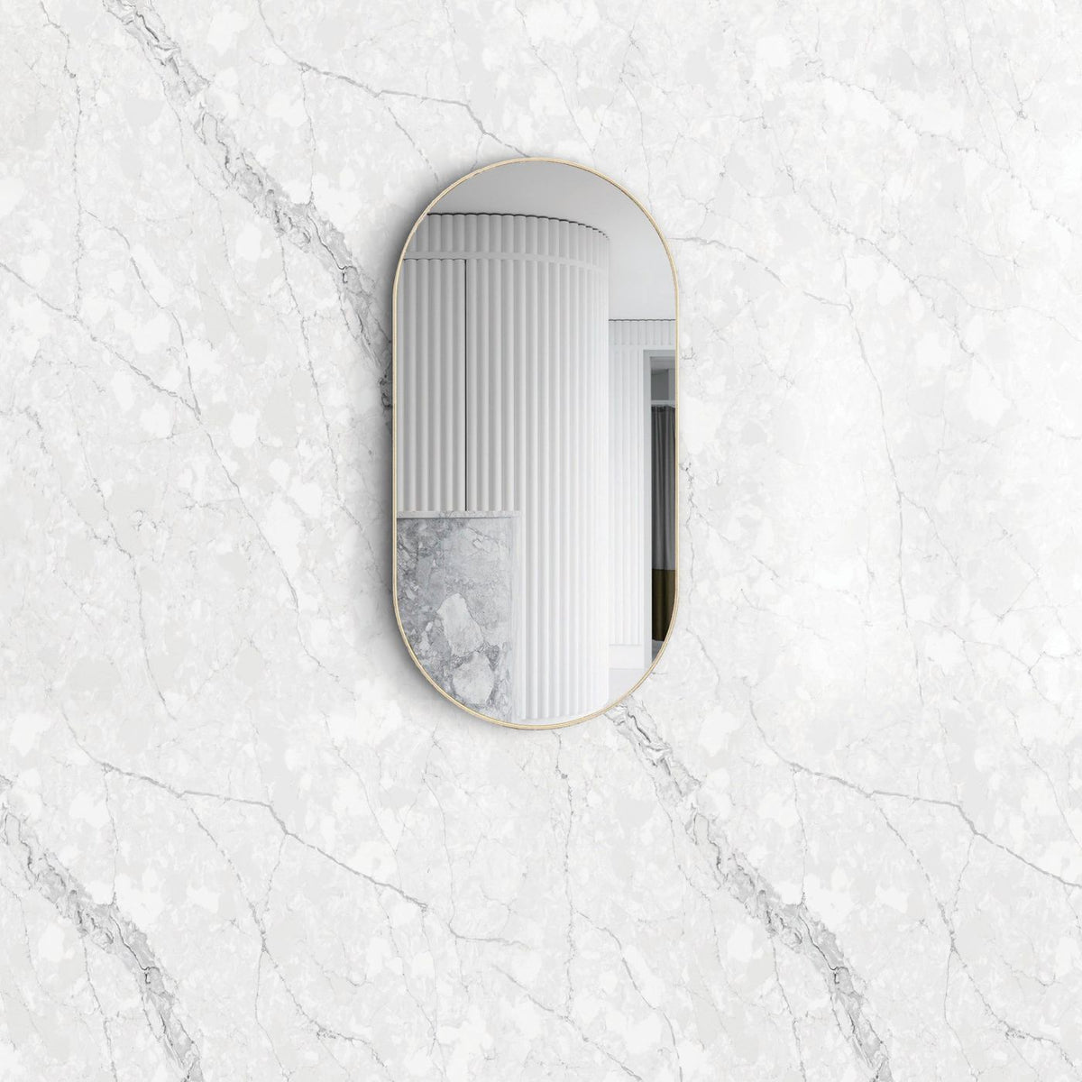 Noosa 900(H)x450(W) Gold Metal Frame Tuffi Mirror