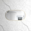 Noosa 1200(W)x600(H) Gold Metal Frame Tuffi Mirror- Install Horizontal or Vertical