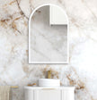 LED Archie 900(H)x600(W) White Metal Frame Tuffi Mirror