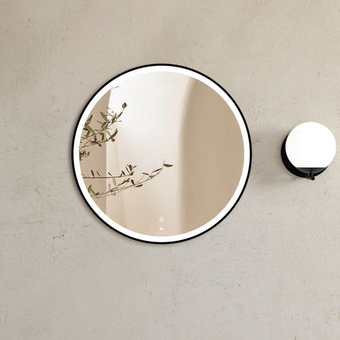 Otti LED Bondi 800mm Black Metal Frame Tuffi Mirror