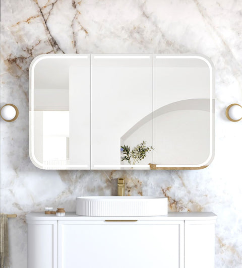 Otti LED Newport 1200(W)x750(H) White Shaving Cabinet, Premium Edition