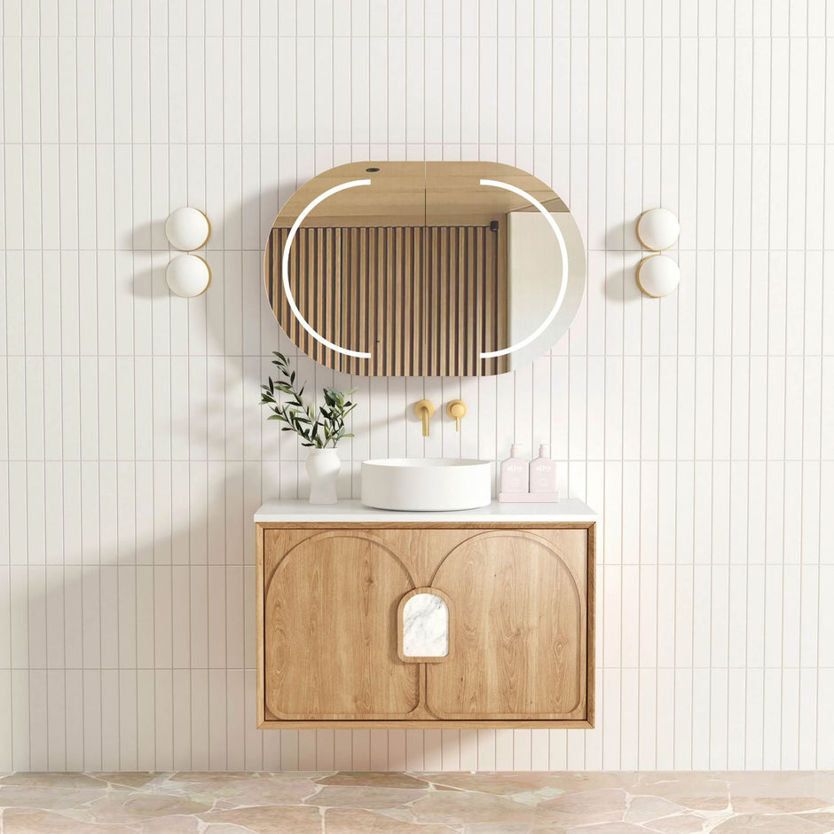 Laguna Mark II 900mm Woodland Oak Wall Hung Vanity