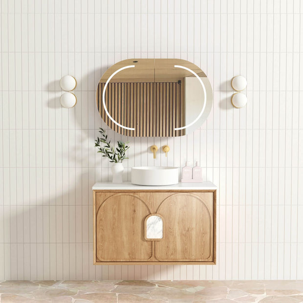 Laguna Mark II 900mm Woodland Oak Wall Hung Vanity
