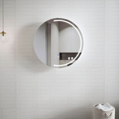 Otti LED London 800mm White Shaving Cabinet, Premium Edition