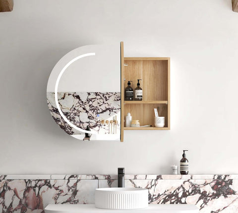 Otti LED Bondi 900(W)x600(H) Natural Oak Shaving Cabinet, Premium Edition
