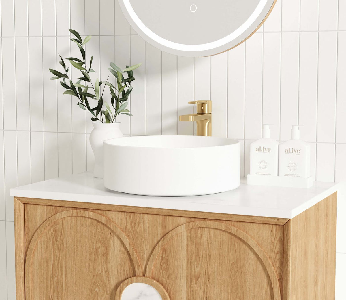 Laguna Mark II 750mm Woodland Oak Wall Hung Vanity