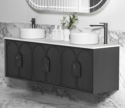 Otti Laguna Mark II 1800mm Black Oak Wall Hung Vanity