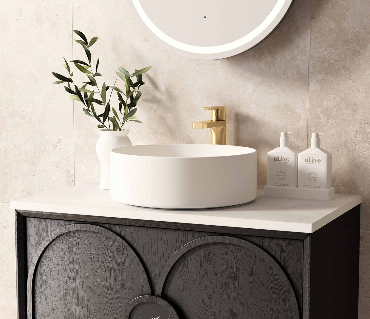 Laguna Mark II 750mm Black Oak Wall Hung Vanity
