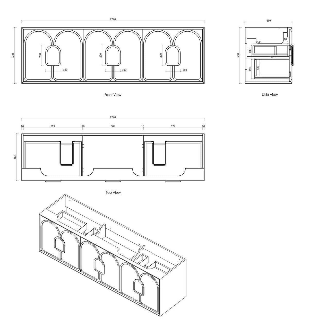 Laguna Mark II 1800mm Matte White Wall Hung Vanity