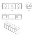 Laguna Mark II 1800mm Matte White Wall Hung Vanity